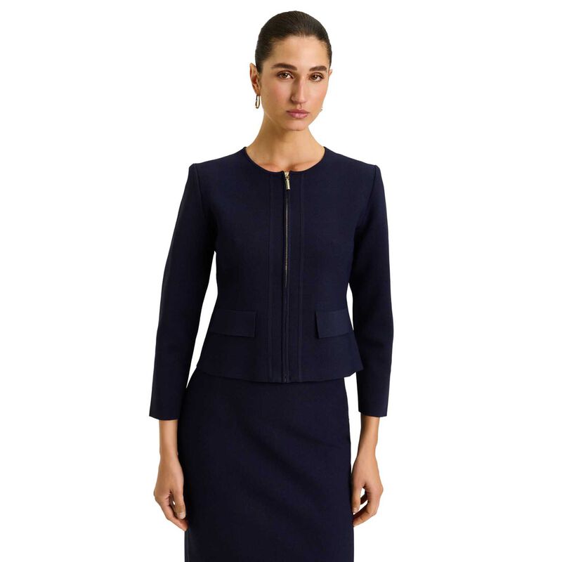 Veronika Maine Zip Front Milano Jacket image number 0